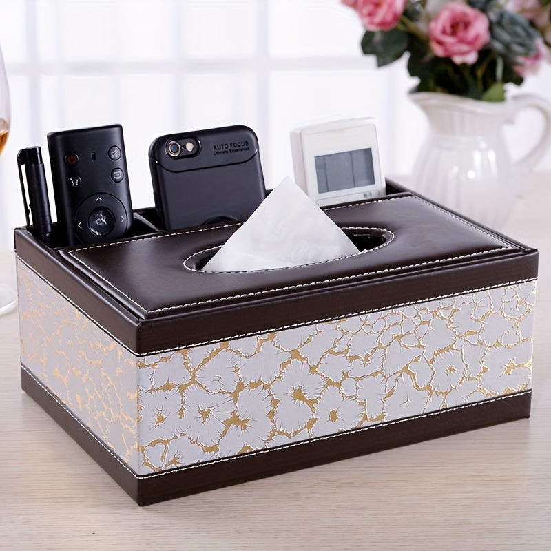 Chic Organizer - Luxe Kunstlederen Opbergdoos met 4 Vakken