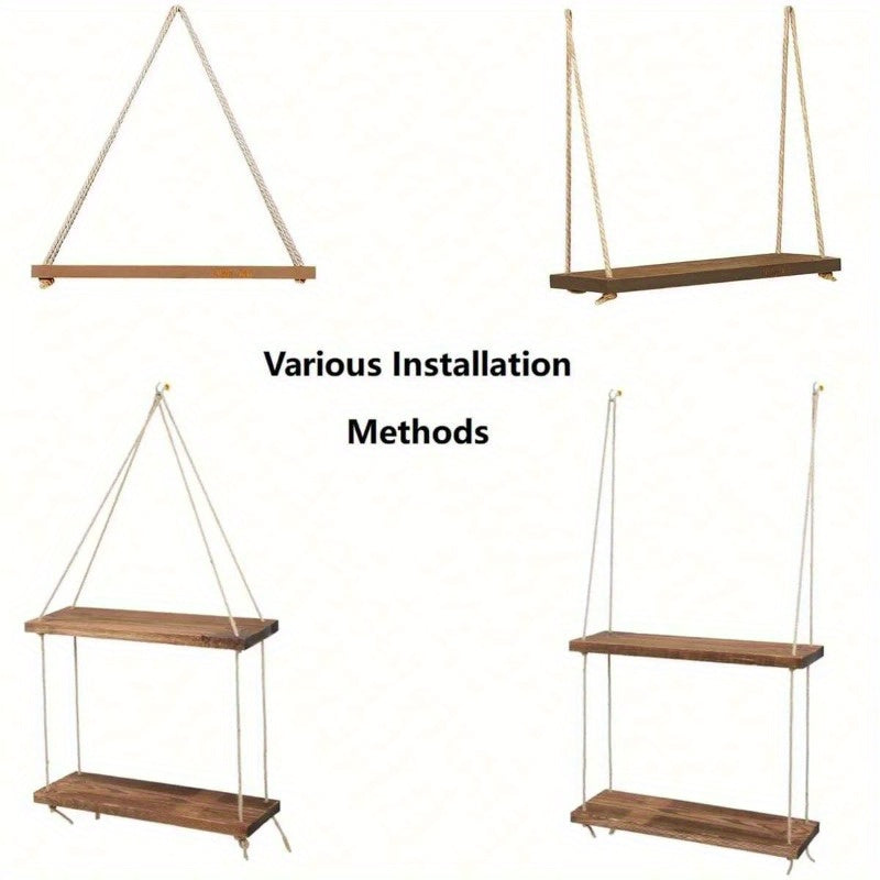 DecoShelf - Elegante Zwevende Plank met Verstelbaar Touw
