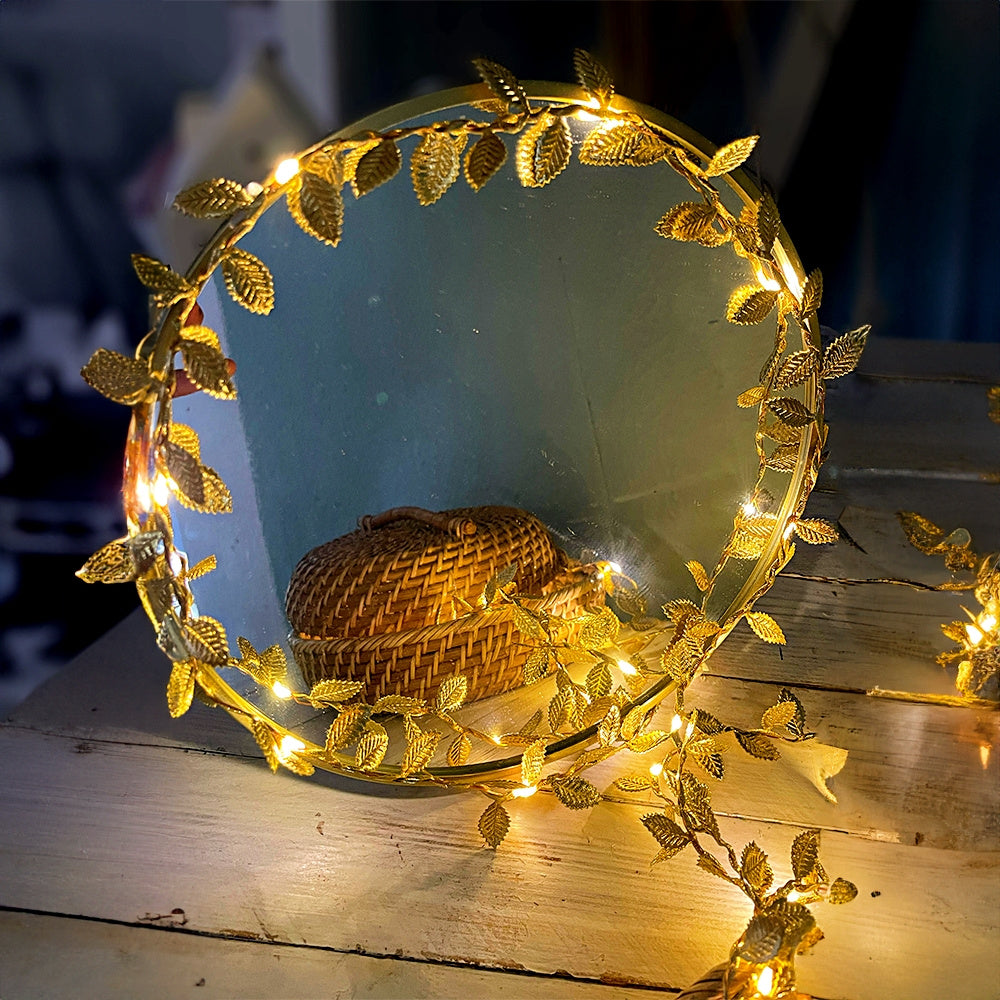 FairyLume – Elegante Gouden Blad Lichtslinger