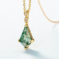 Elegant Moosagaat en Witte Zirkon Sieraad Set - Lana