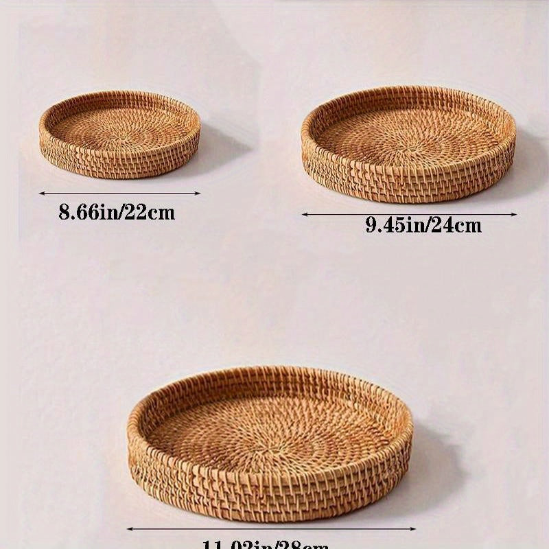 RattanCharm - Elegante Handgeweven Serveerschaal van Rotan