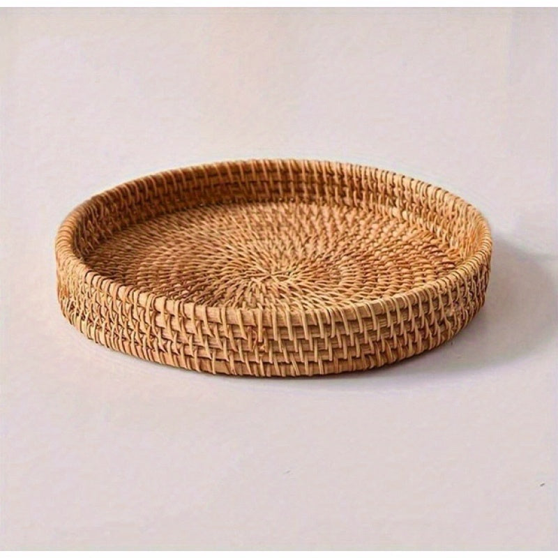 RattanCharm - Elegante Handgeweven Serveerschaal van Rotan