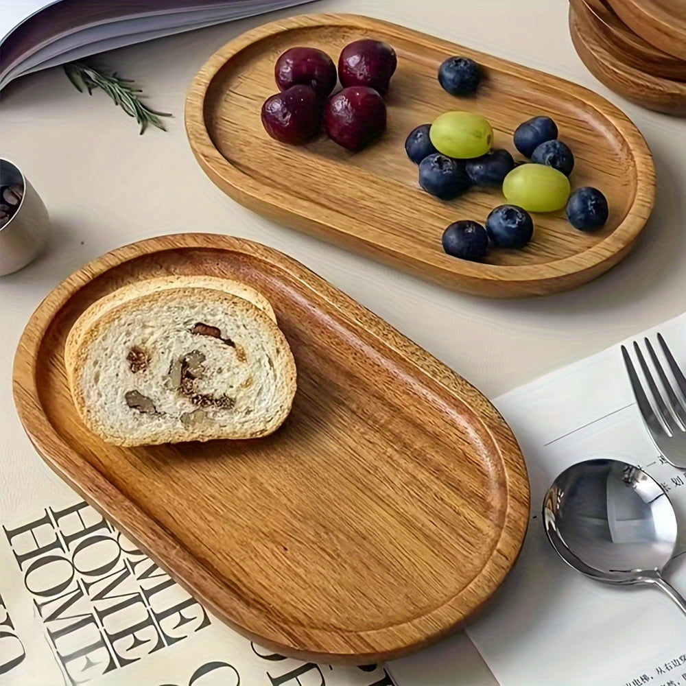 ChicTray - Elegant Ovaal Dienblad van Massief Hout