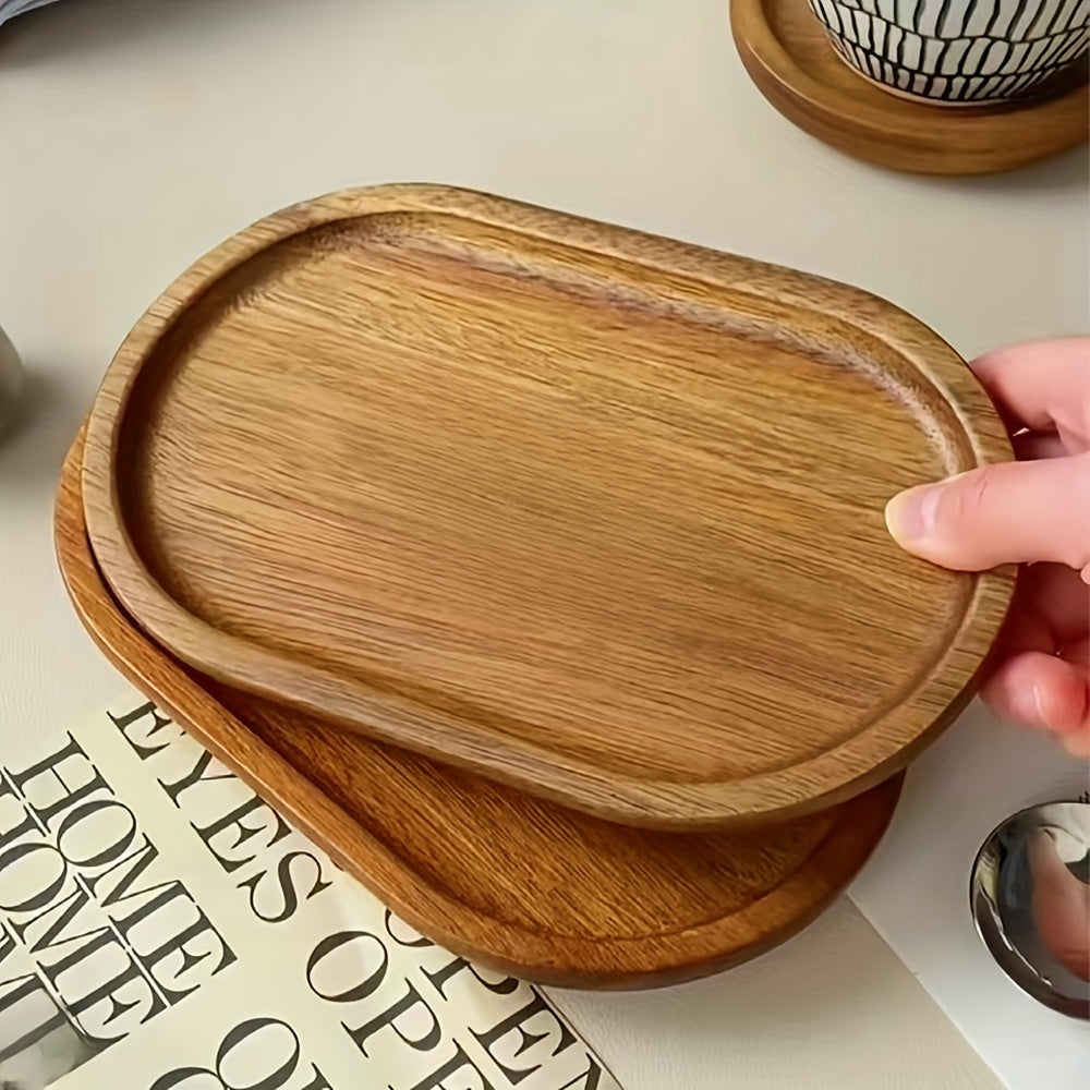 ChicTray - Elegant Ovaal Dienblad van Massief Hout