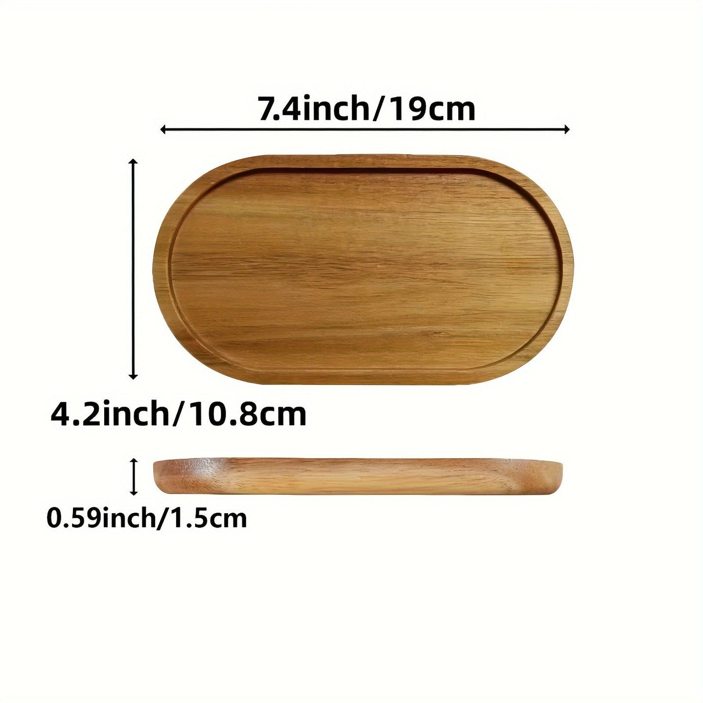 ChicTray - Elegant Ovaal Dienblad van Massief Hout