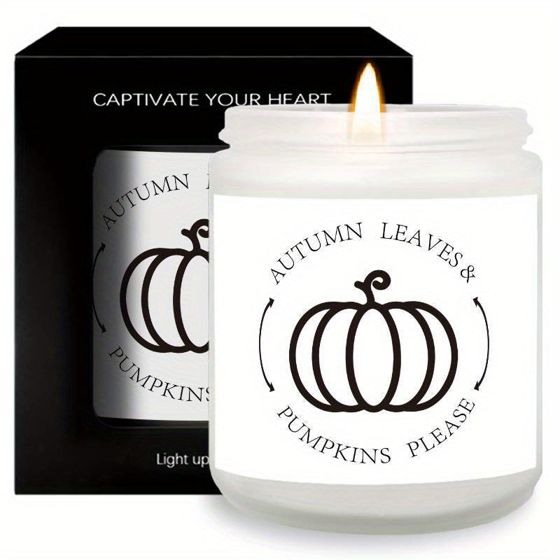 AutumnGlow – Geurkaars met Herfstbladeren & Pompoenen