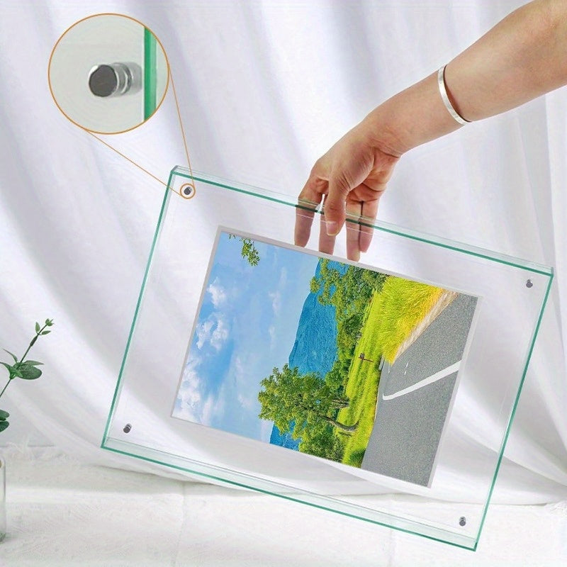 AcrylicFrame – Modern Verticaal Fotolijst voor Tafel en Muur