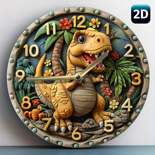 DinoTime Clock – Speelse Dinosaurus Muurdecoratie