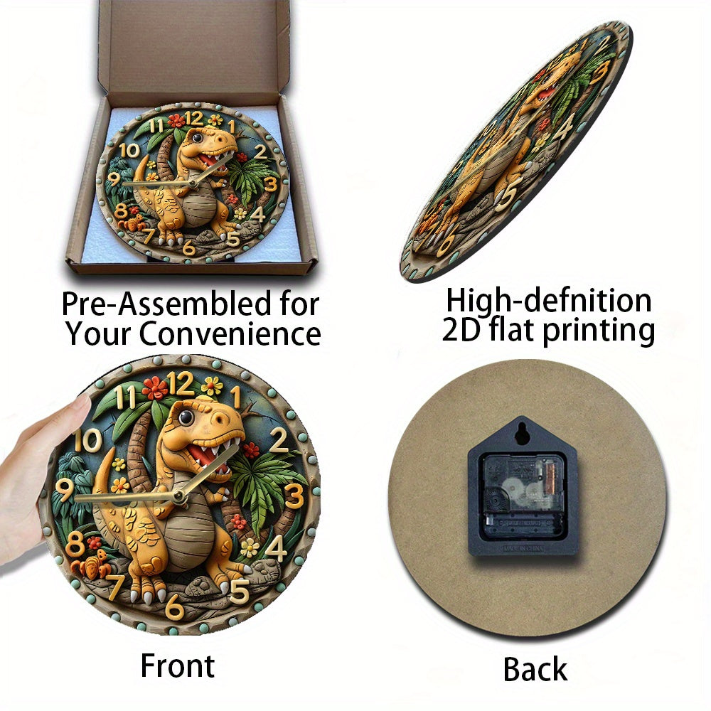 DinoTime Clock – Speelse Dinosaurus Muurdecoratie