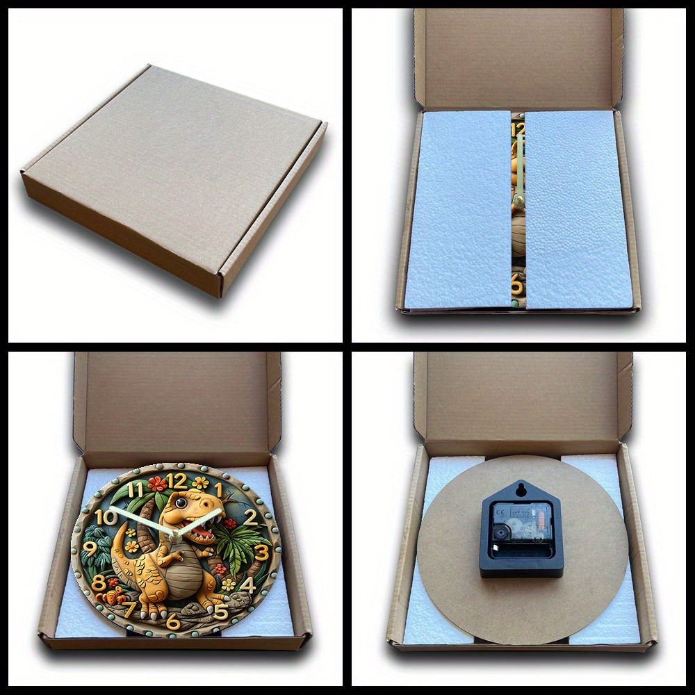 DinoTime Clock – Speelse Dinosaurus Muurdecoratie