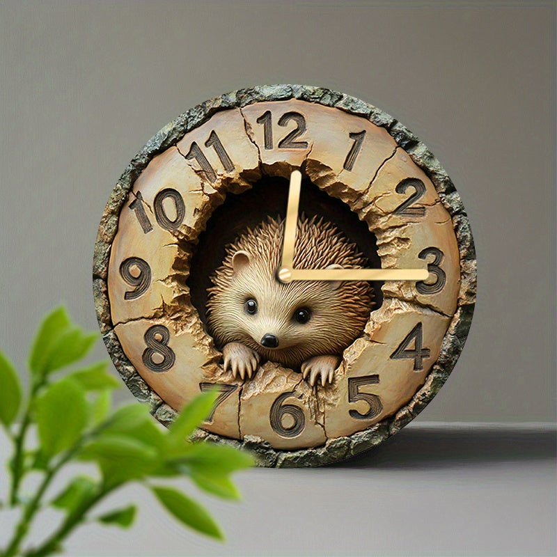 HedgeTime Clock – Stijlvolle Egel Wanddecoratie 20 cm