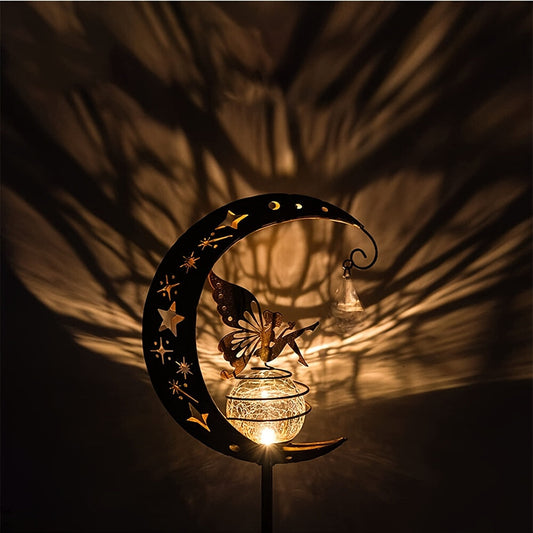 MoonGlow – Magische Tuinlamp met Zon & Maan