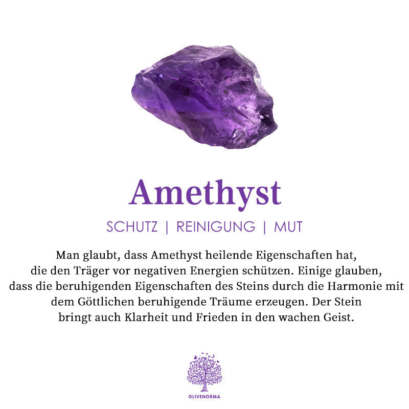 Eleganter Minimalistischer Ring aus Amethyst und Zirkonia - Nova