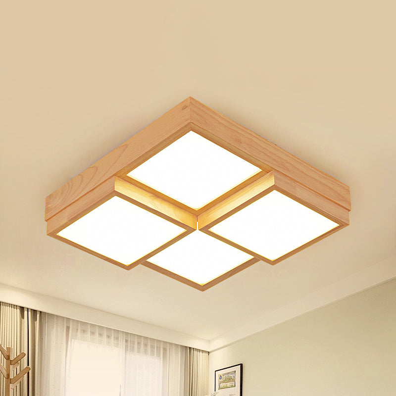 RusticGlow Pendant - Meerdere Lichten in Natuurlijk Hout