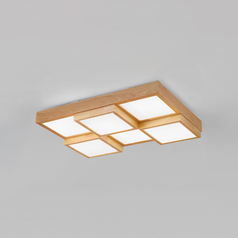 RusticGlow Pendant - Meerdere Lichten in Natuurlijk Hout