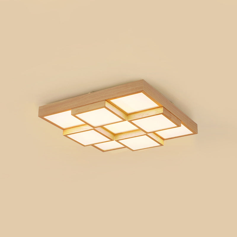 RusticGlow Pendant - Meerdere Lichten in Natuurlijk Hout