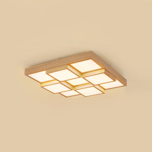 RusticGlow Pendant - Meerdere Lichten in Natuurlijk Hout