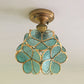 FloralGlow Retro Plafondlamp -  Retro Tiffany Plafondlamp voor een Betoverend Interieur