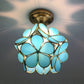 FloralGlow Retro Plafondlamp -  Retro Tiffany Plafondlamp voor een Betoverend Interieur