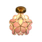 FloralGlow Retro Plafondlamp -  Retro Tiffany Plafondlamp voor een Betoverend Interieur