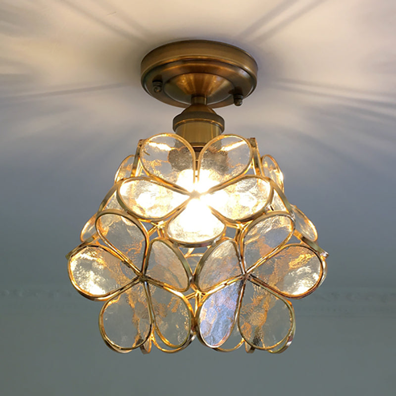 FloralGlow Retro Plafondlamp -  Retro Tiffany Plafondlamp voor een Betoverend Interieur
