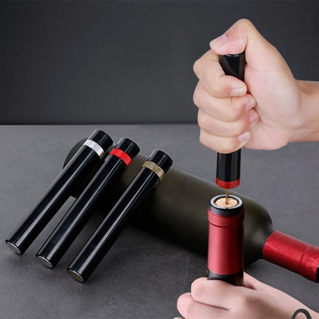 CorkMaster – Luxe Luchtdruk Wijnopener voor Gemakkelijk Gebruik