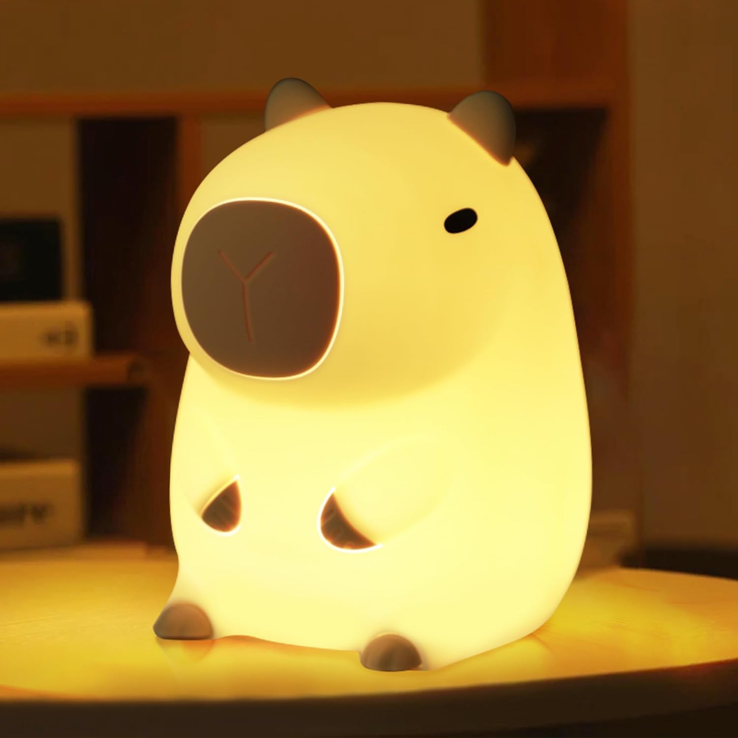 Schattige CapySnuggle Nachtlamp - Warm Licht in Capibara Design