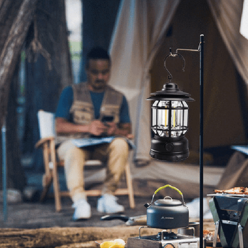 ÉclaireurVintage Tuinlamp - Retro Draagbare Lantaarn voor Buitenavonturen