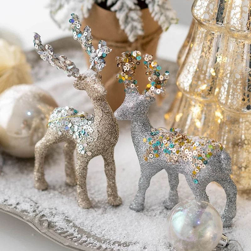 Sprankelend Hert Ornament – Luxe Kerstdecoratie voor een Feestelijke Sfeer