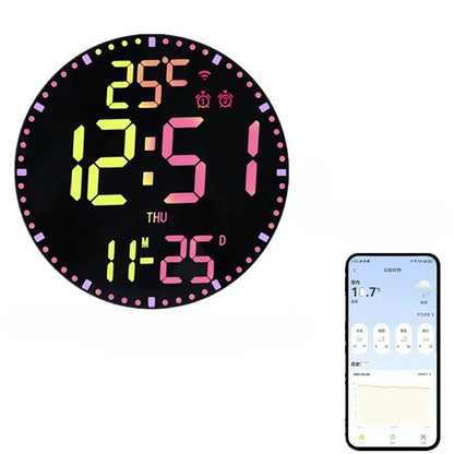 WiFiTime Clock - Slimme LED Wandklok met Kalender