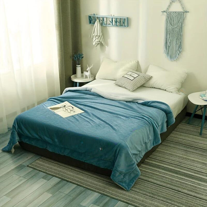 LuxeFlannel – Dubbelzijdige Sherpa Deken voor Ultiem Comfort