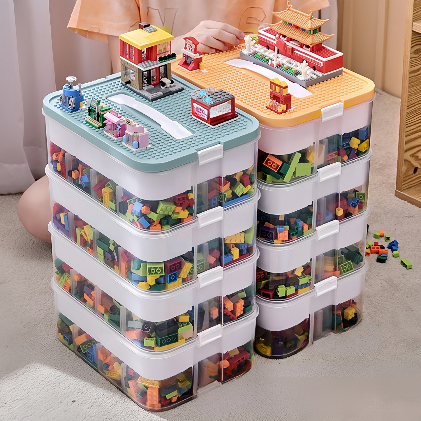 Stapelgenie - Elegante Opbergbox met Deksel voor Elke Ruimte