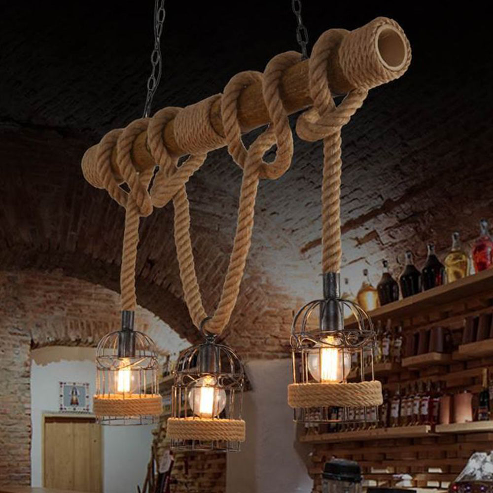 AlessioGlow - Retro Metal Hout Hanglamp voor Sfeervolle Interieurs