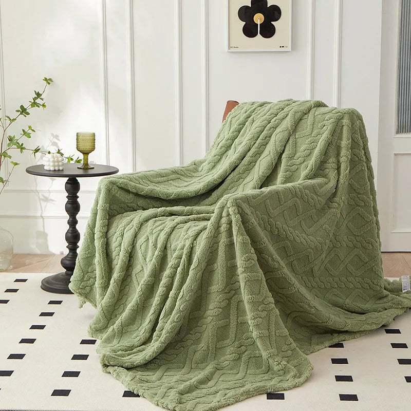 CozyLuxe - Luxe Lamswollen Deken voor Slaapkamer