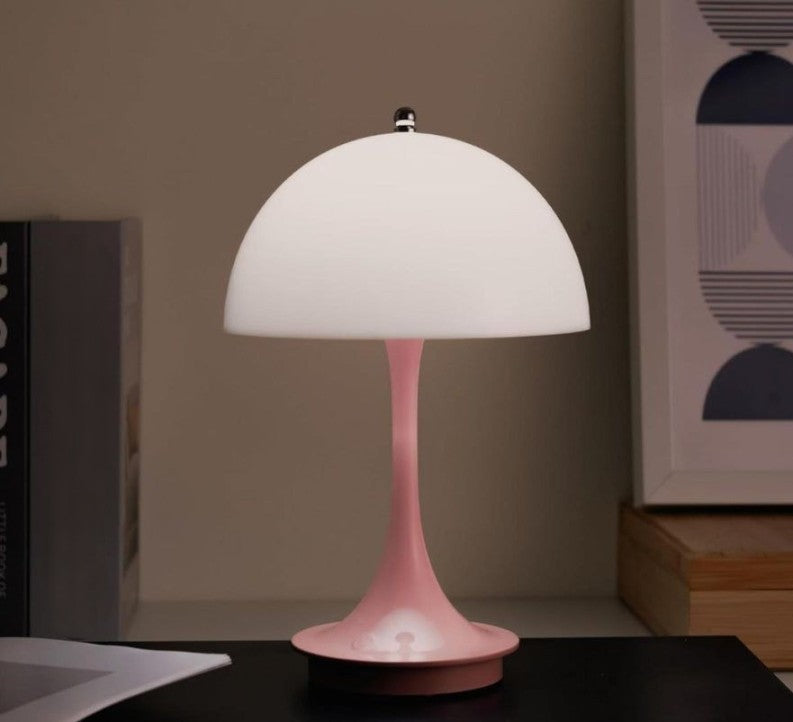 LumièreRose - Charmante Retro Tafellamp met Dimbare LED