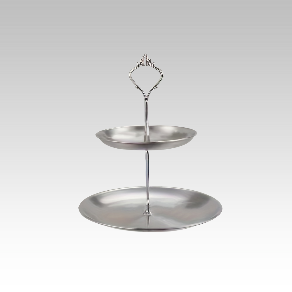 SteelTower - Elegante Drievoudige Serveerschaal voor Feestjes
