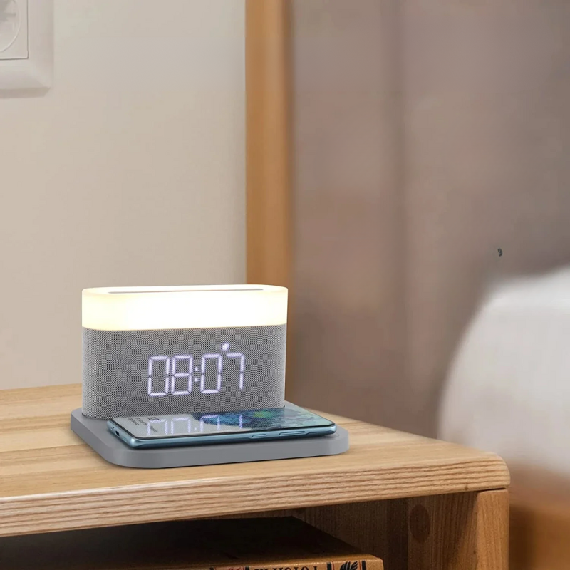 SmartCharge - Multifunctioneel Oplaadstation met Alarm en Nachtlampje