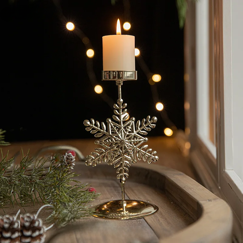 StarGlow Candle Holder - Elegante Gouden Decoratie voor Feestdagen