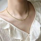 Chic Celeste Olive Green Zirconia Necklace