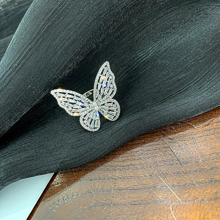 Elena Crystal Butterfly Ring