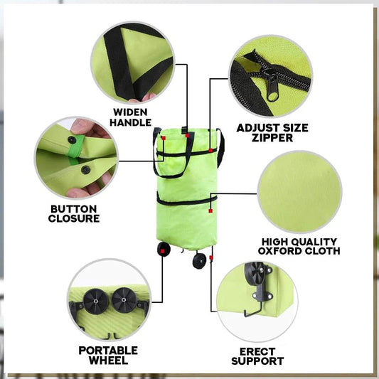 CarryFlex - Praktische 2-in-1 Boodschappentas met Wielen