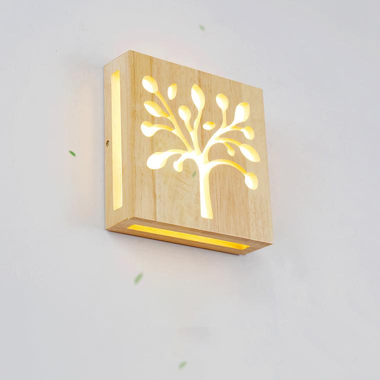 NatureShine – Sfeervolle LED Wandlamp in Hout