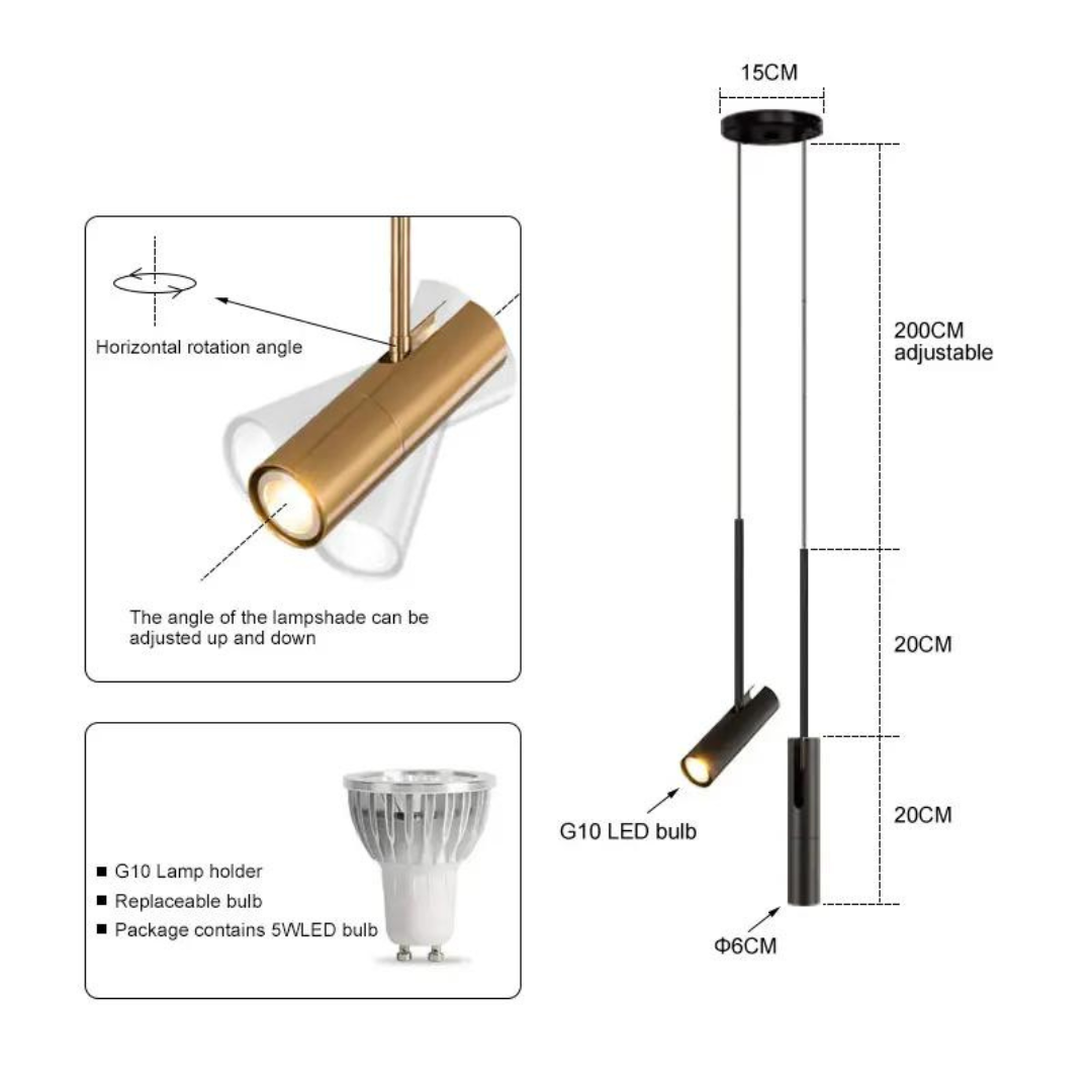 Elegante LED Hanglamp voor Sfeervolle Slaapkamers – 15m²