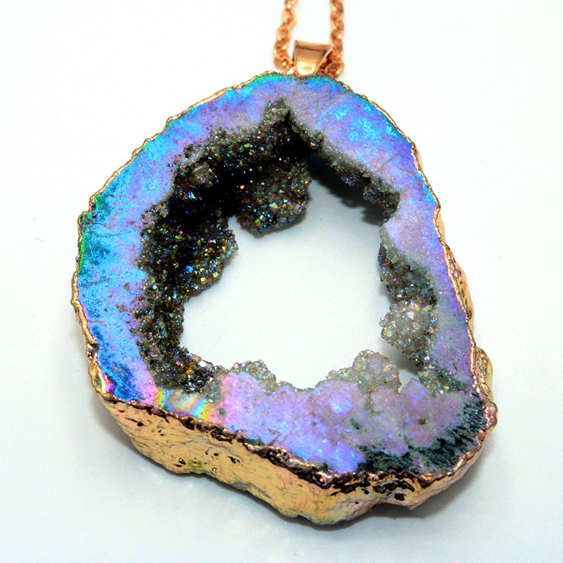 Gaia Natuurlijke Kristallen Geode Hangdecoratie