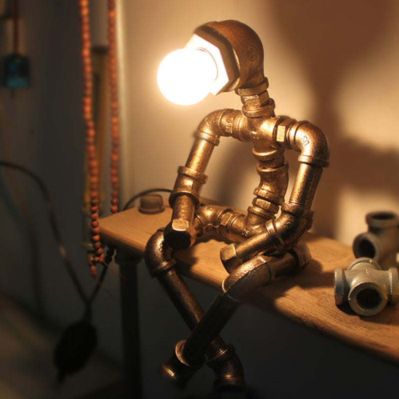 RoboShine Robotlamp – Speelse IJzeren Verlichting voor Thuis