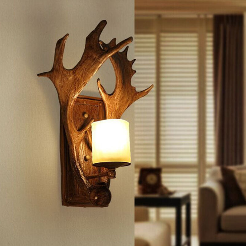 RusticAntler - Landelijke Wandlamp met Hertenhoorn