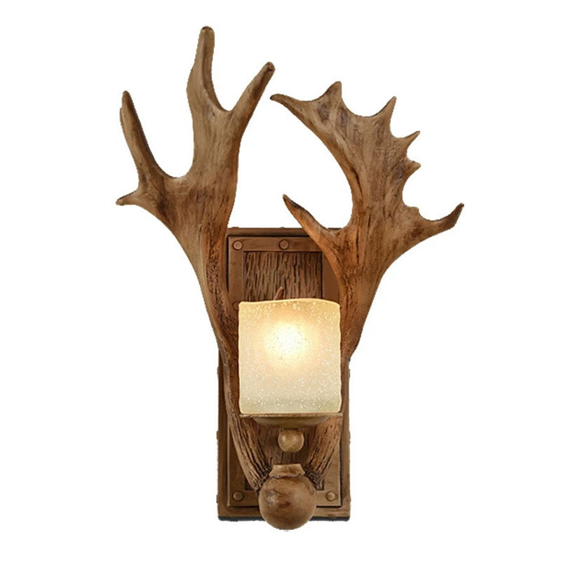 RusticAntler - Landelijke Wandlamp met Hertenhoorn