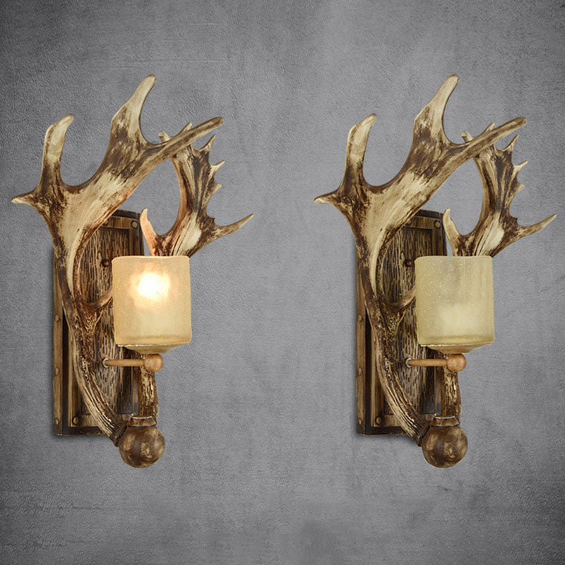 RusticAntler - Landelijke Wandlamp met Hertenhoorn