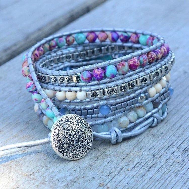 Selina Armband - Turkooise Wikkelarmband voor Heling & Bescherming
