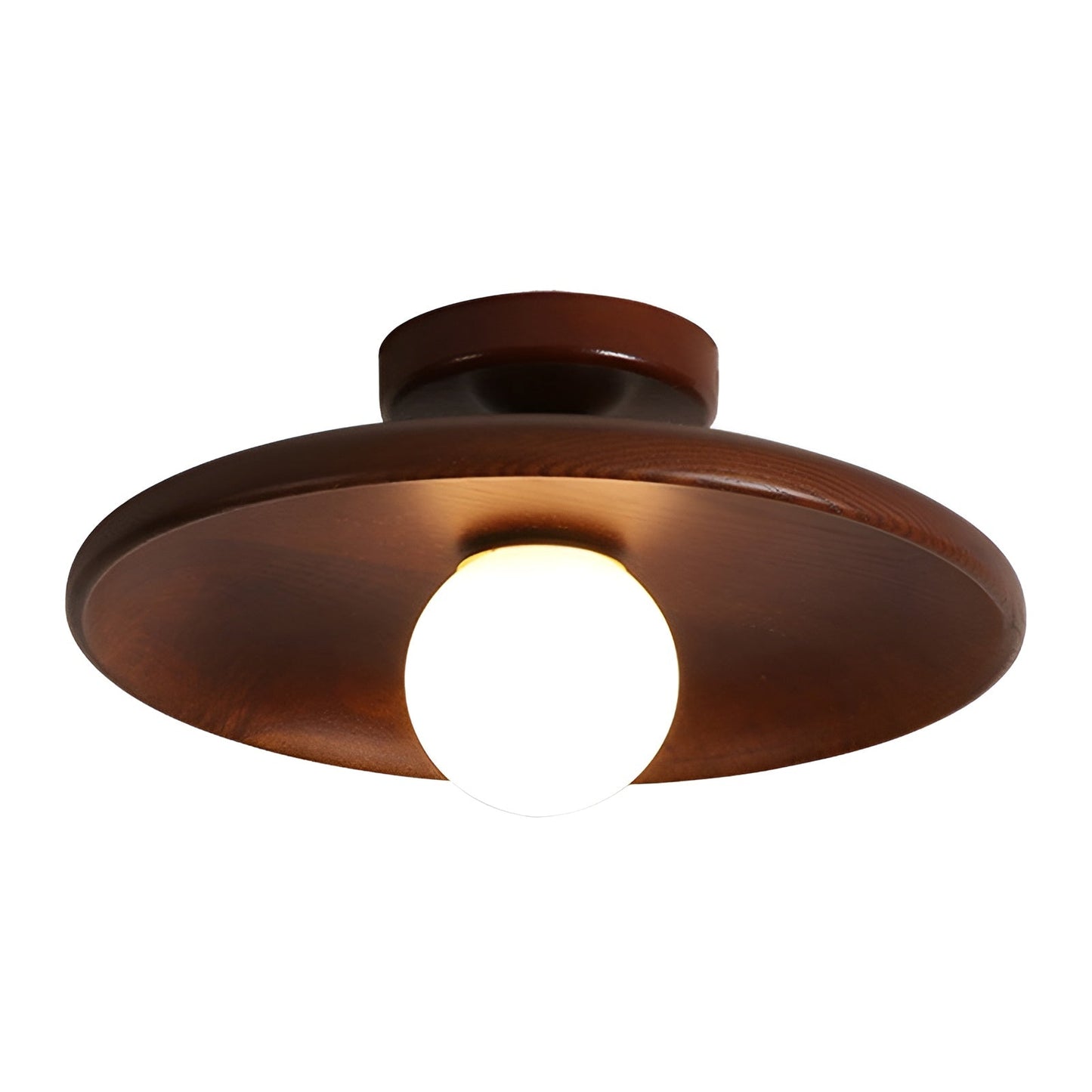 Elegante Houten Wabi Sabi Plafondlamp met LED - WoodBliss